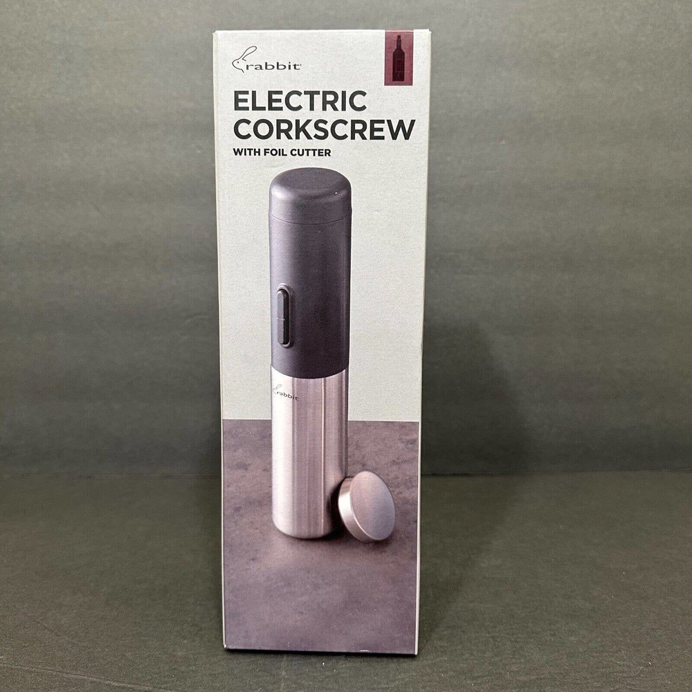 Rabbit Electric Wine Corkscrew With Stainless Steel Foil Cutter 🍷
